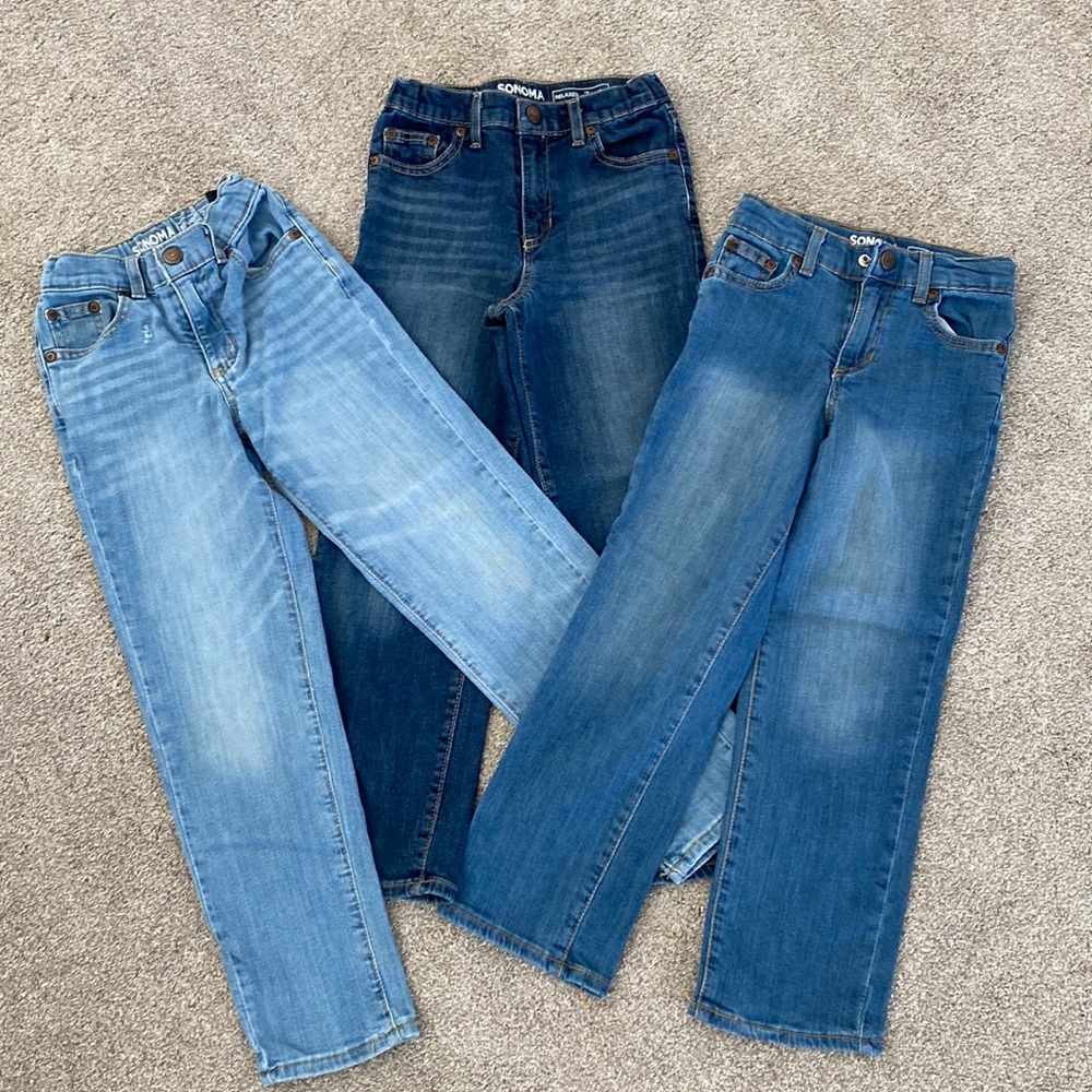 (3) pair Sonoma jeans size 7 boys